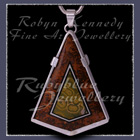 Sterling Silver and Intarsia Pendant Image
