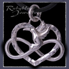 Sterling Silver 'Love Forever' Pendant with Hummingbird Image