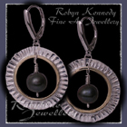 10 Karat Yellow Gold, Sterling Silver & Freshwater Pearls 'Aurora' Earrings Image