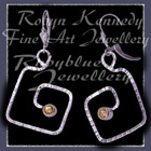 Sterling Silver and Honey Topaz 'Coronet' Earrings Image