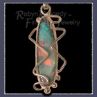 Gold and Opal 'Opal Lightening' Pendant Picture