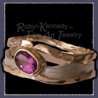 10 Karat Yellow Gold, Sterling Silver and Amethyst 'Purple Reigns' Ring Image