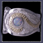 18 Karat Yellow Gold, Sterling Silver and Australian Opal 'Radiance' Ring Image