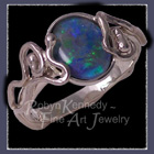 18 Karat White Gold and Opal, 'Rapture' One Of A Kind Ring Image