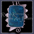 Sterling Silver and Crysocolla 'Sante Fe' Pendant Image