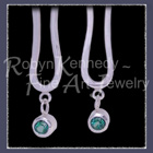 Sterling Silver and Genuine Rainforest Diffused Topaz 'Spring' Earrings Image