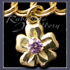 Gold 'Single Blossom' Charm Image
