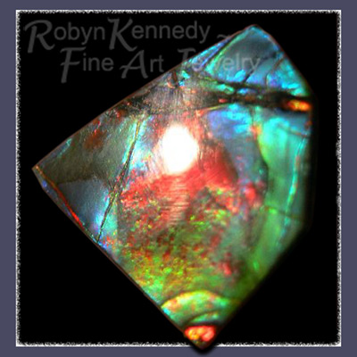 Genuine, One of a Kind Alberta, Canada Gemstone Ammolite Image