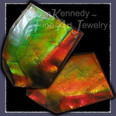 One of a Kind Genuine Alberta Free Form Ammolite Gemstone Image