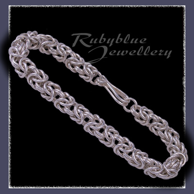 Sterling Silver 'Byzantine' Link Bracelet Image