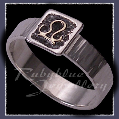 Sterling Silver and 14 Karat Yellow Gold 'Libra'  Ring Image