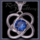 Sterling Silver and Blue Zircon 'Amity' Pendant Image