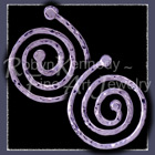 Sterling Silver Spiral 'Circle of Life' Earrings