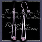 Sterling Silver and Genuine Baby Pink Topaz  'Cleopatra' Earrings Image