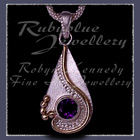 10 Karat Yellow Gold, Sterling Silver and Amethyst 'Dreamland' Pendant  Image