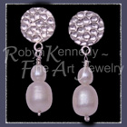 Sterling Silver and Cultured Freshwater White Pearls 'Fairlady' Earrings Image