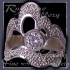 Sterling Silver and Cubic Zirconia 'Grace' Ring Image