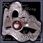 Sterling Silver and Mozambique Garnet 'Grace' Ring Image