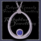 Sterling Silver and Imitation Blue Sapphire 'Kismet' Necklace Image