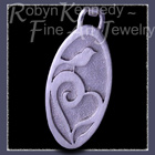 Sterling Silver 'Love Robin' Pendant / Keychain Fob Image