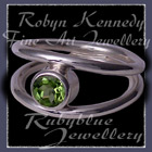 Sterling Silver and Genuine Peridot 'Iris' Ring Image