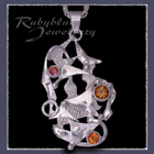 Sterling Silver, Citrine and Topaz 'Phoenix Pendant Image