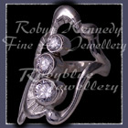 Sterling Silver and Cubic Zirconia 'Past, Present, Future' Ring Image