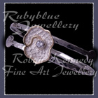 14 Karat Yellow Gold, Sterling Silver and White Topaz 'Rosey Fleur' Slide Bracelet Image