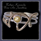 14 Karat Yellow Gold, Sterling Silver and Genuine Yellow Sapphire 'Sunshine' Ring Image