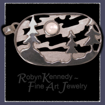 Sterling Silver and Moonstone Keychain Image