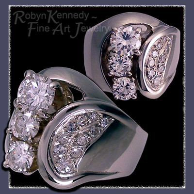 14 Karat White Gold & Diamonds 'Susan in the Sky with Diamonds' Ring Image