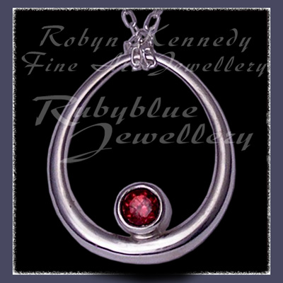 Sterling Silver and Rhodolite Garnet 'Kismet' Necklace Image