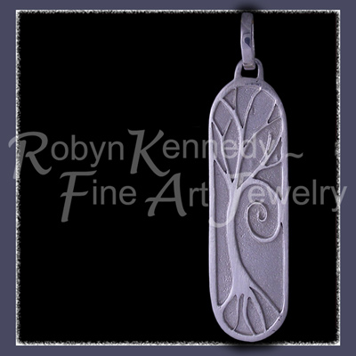 Sterling Silver Keychain Fob 'Spirit Tree' Image